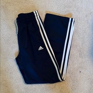 Adidas Kids Navy Joggers with White Stripes